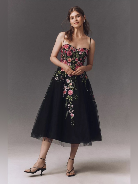 Anthropologie Dresses & Skirts - Anthropologie Mac Duggal Sleeveless Floral Fit & Flare Midi Dress NWT Sz 6